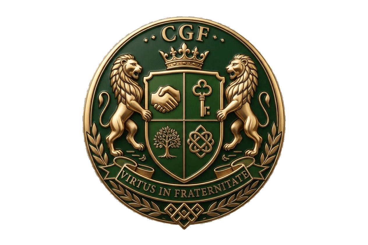 CGF crest — Virtus in Fraternitate